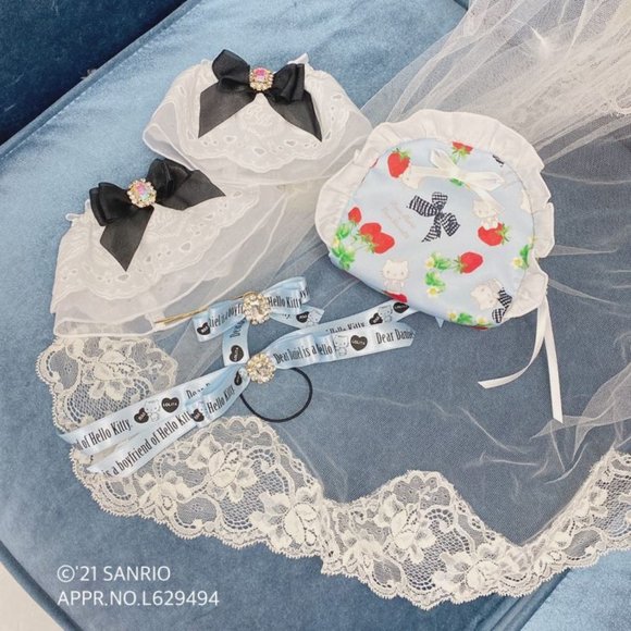 RoseMarie Seoir x Sanrio Tuxedo Sam princess bijou ribbon hair tie - Picture 6 of 8